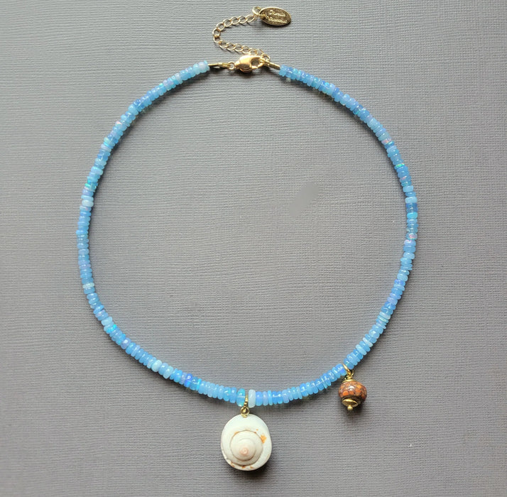 Meredith Waterstraat Opal Shell Necklace