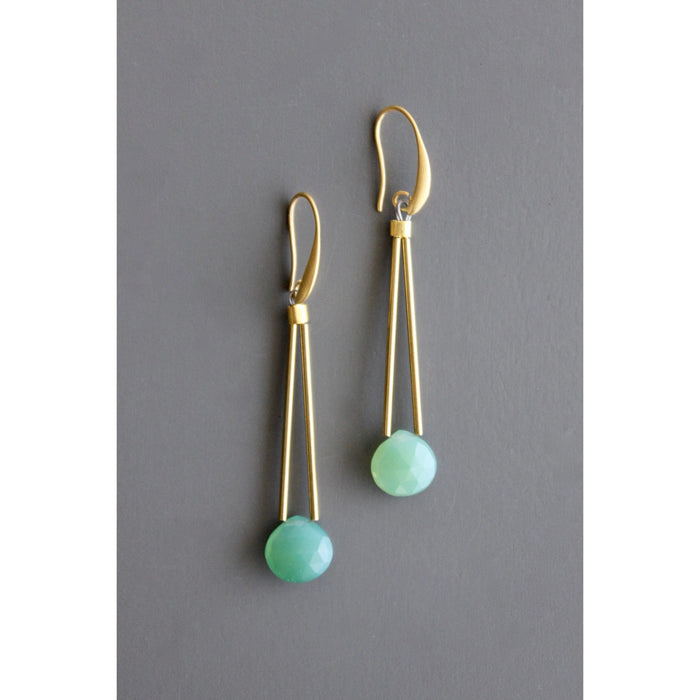 Green Onyx Earrings