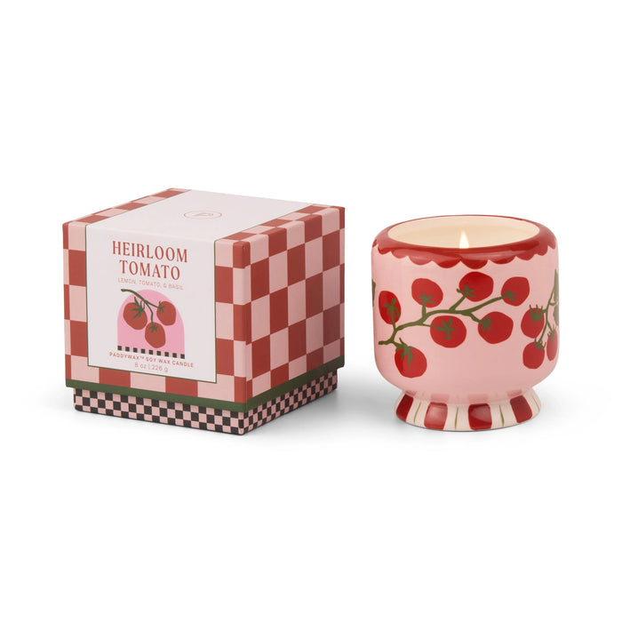 Paddywax Lemon Tomato and Basil Ceramic Candle