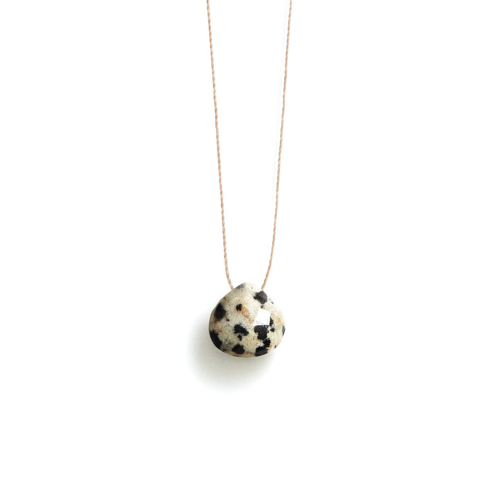 Dalmatian Jasper Fine Cord Necklace