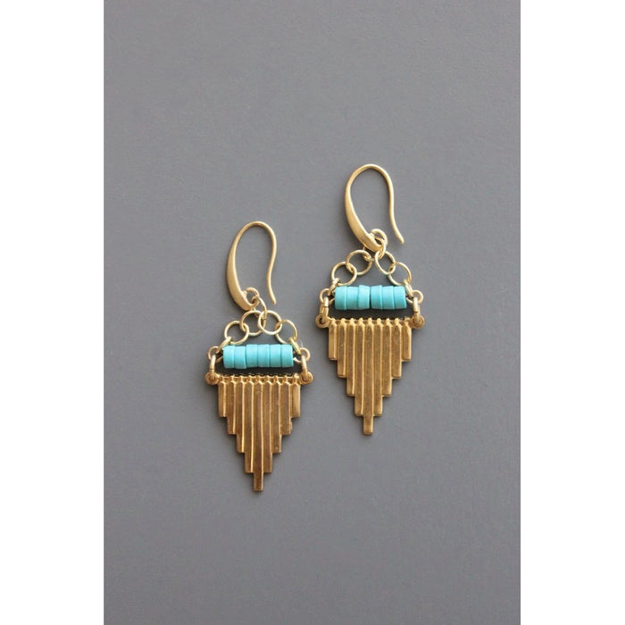 Turquoise Fringe Earrings