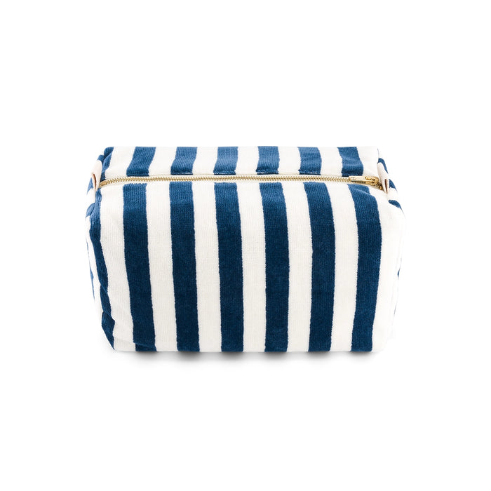 Rose in April Midnight Blue Stripe Beauty Bag