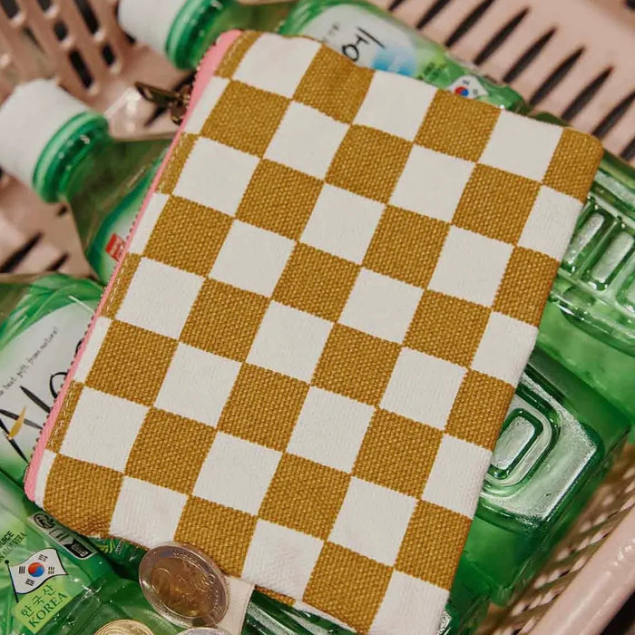 Rose in April Checkerboard Purse