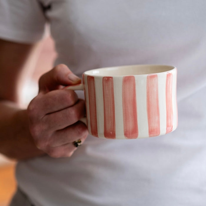 Musango Large Mug Pink Stripe