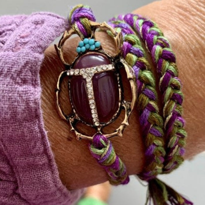 Anna Temple Purple SCARAB Bracelet