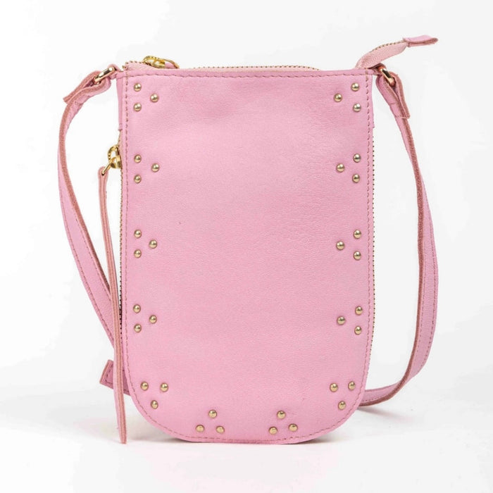 Betsy Pink Leather Crossbody Bag