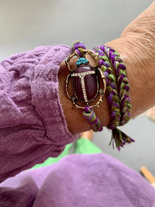 Anna Temple Purple SCARAB Bracelet