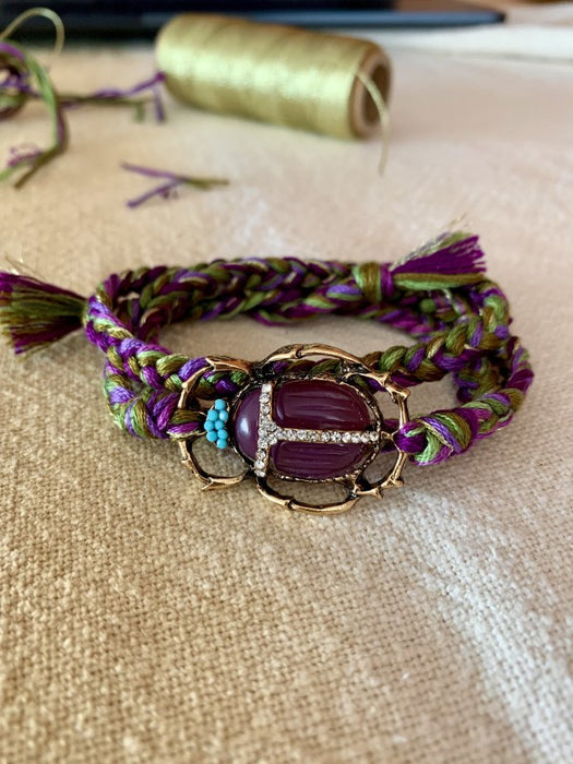 Anna Temple Purple SCARAB Bracelet