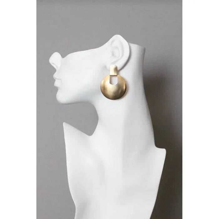 Brass Circle Earrings