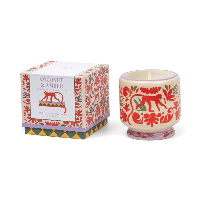 Paddywax Coconut and Amber Ceramic Candle