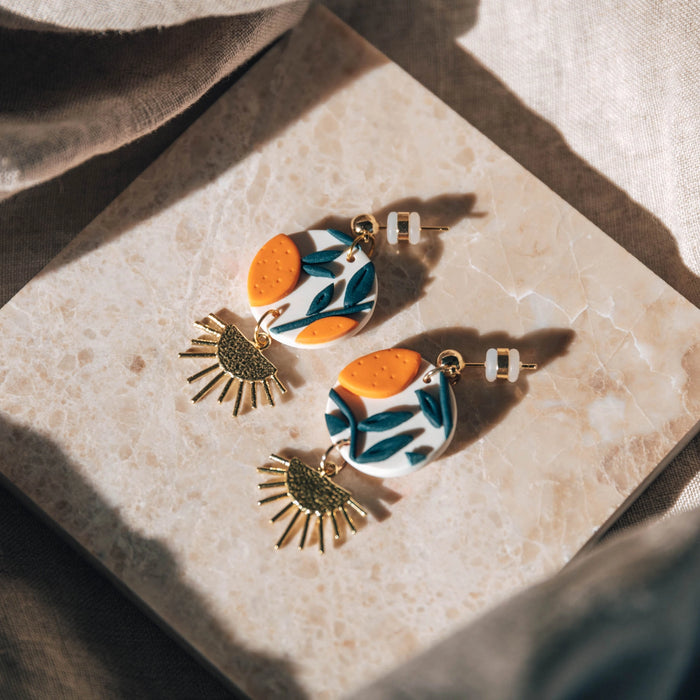 Orange Tree Earrings