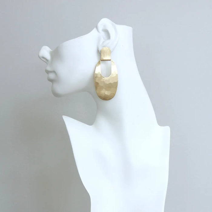 Hammered Brass Earrings